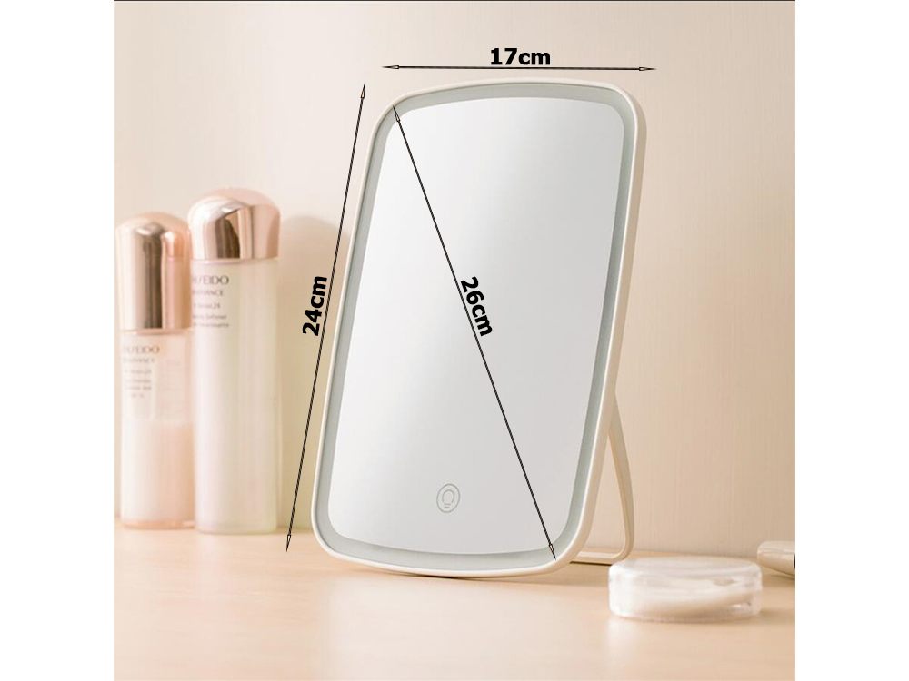 Oglinda de machiaj, Zola, cu iluminare LED incorporata, incarcare cablu micro USB tip B, dreptunghiulara, 24x17 cm Oglinda de machiaj, Zola, cu iluminare LED incorporata, incarcare cablu micro USB tip B, dreptunghiulara, 24x17 cm